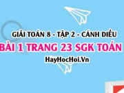 Bài 1 trang 23 Toán 8 Tập 2 Cánh Diều: Biểu Đồ Cột Kép